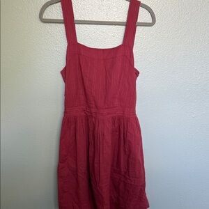 Madewell size 10 Rich Burgundy Sleeveless Top cut outs in back